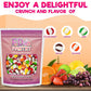 Fruit Crunch Freeze Dried Candy Variety Pack - Original & Sour Flavors - Strawberry, Orange, Lemon, Grape, Lime - 1Lb Each - Crunchy Sweet & Sour Snack In Large Resealable Bags - Great Gift Idea