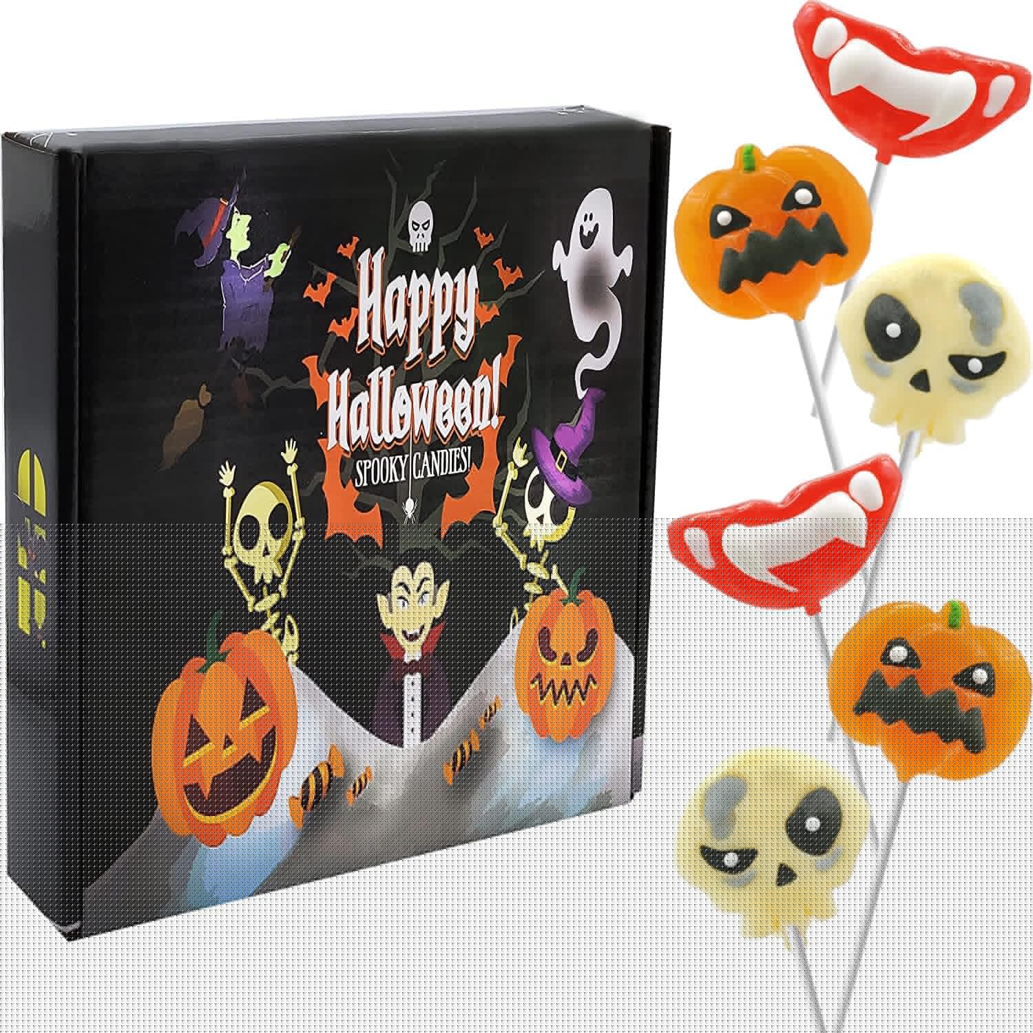 Fruidles Halloween Lollipop Suckers Candy  Spooky Candies  Great For Halloween Goody Bag Fillers  Individually Wrapped (96-Pack)
