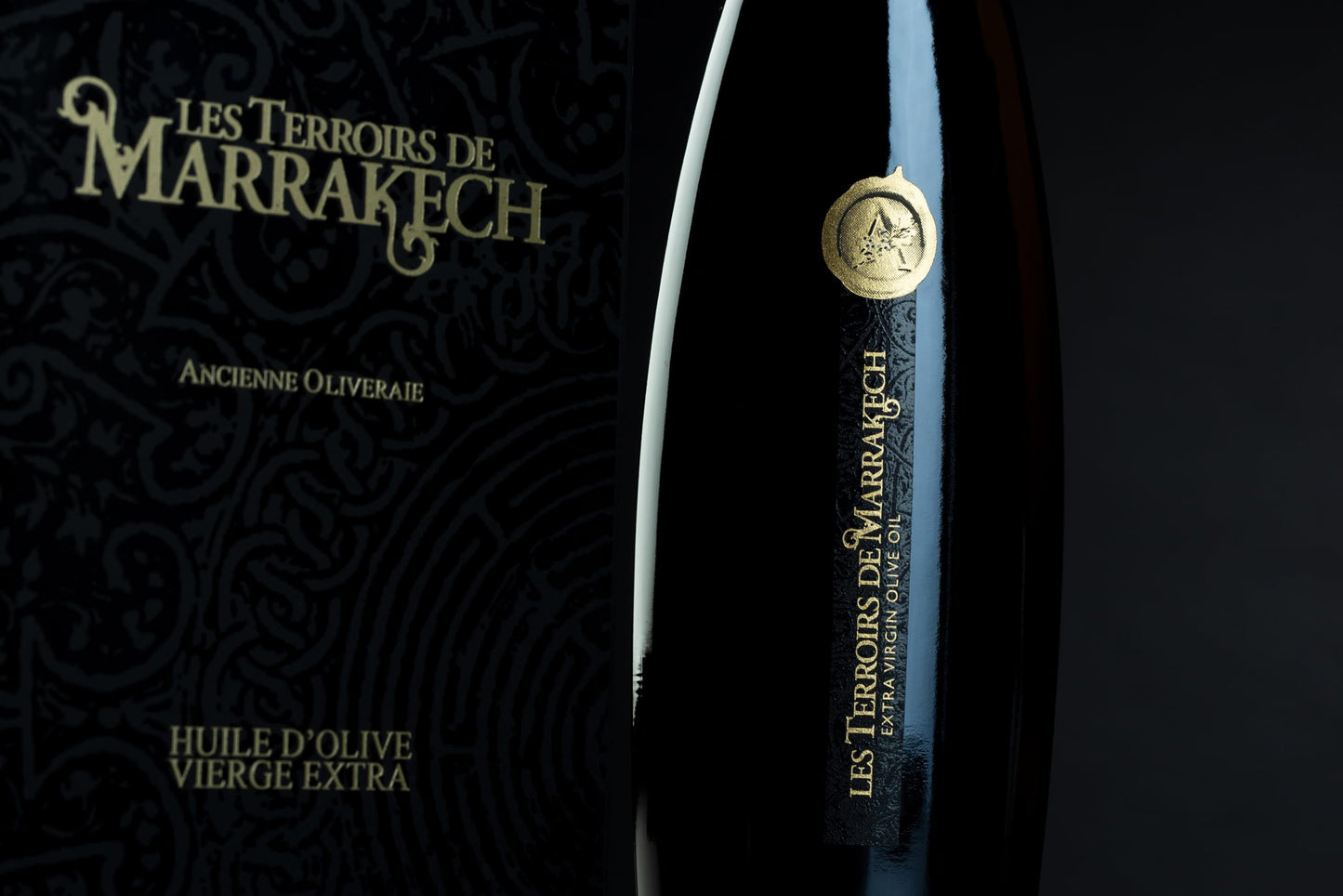 Olive Oil Gift Box Of Les Terroirs De Marrakech Extra Virgin Olive Oil, Polyphenol, Rich, Moroccan Cold Pressed Evoo Oil, Keto O