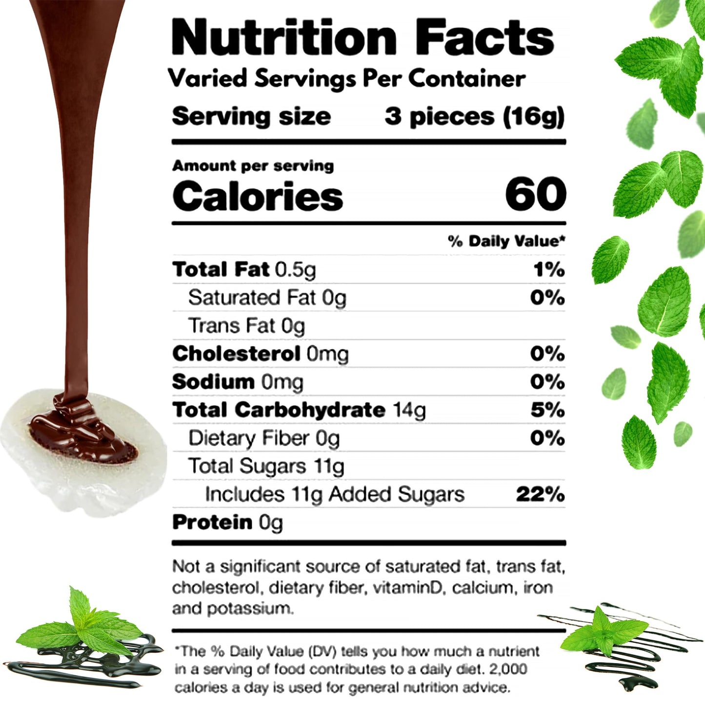 Fusion Sweets Chocolate Filled Candy, Hard Mints, 1 Pound Bulk Bag, Approx 80 Pieces, Naturally Flavored, White