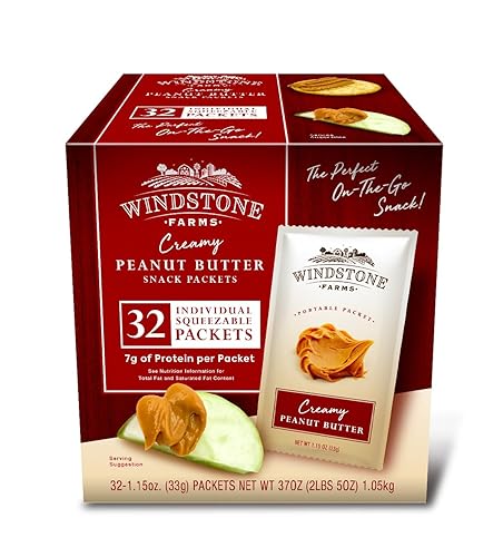 Windstone Farms creamy Peanut Butter 32ct 1.15oz Snack Packet 1.15oz Snack Packets