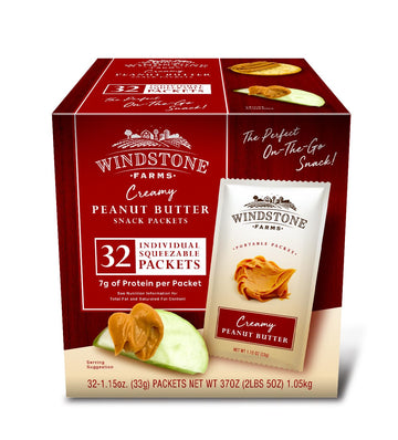 Windstone Farms creamy Peanut Butter 32ct 1.15oz Snack Packet 1.15oz Snack Packets