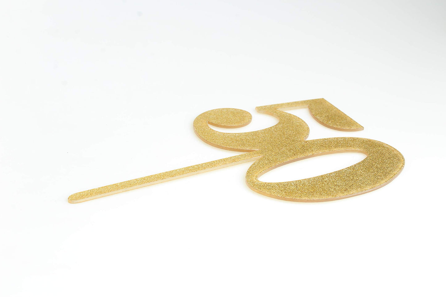 Zhengye Gold Bling Bling Happy Birthday Cake Topper - 50 Anniversary/Birthday Cake Topper Party Decoration (50Th)