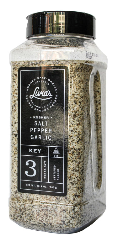 Livia'S Seasoning - A Perfect Blend Of Kosher Salt, Black Pepper & Garlic (Spg). Transforms Steak Chicken & Fish Into Mouthwater