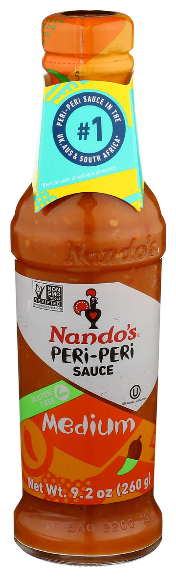 Nandos PERi PERi Medium Sauce - Spicy Sauces, Seasoning or Marinade for Wings, Fish, Meat, Rice or Veg - No Artificial Colors, F