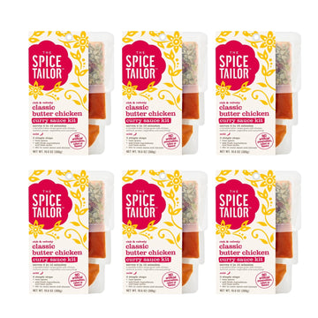 Spice Tailor 3 Simple Steps Restaurant Quality Meals in Minutes Kits Ready in 10 Minutes (6 Pack, Classic Butter Chicken)