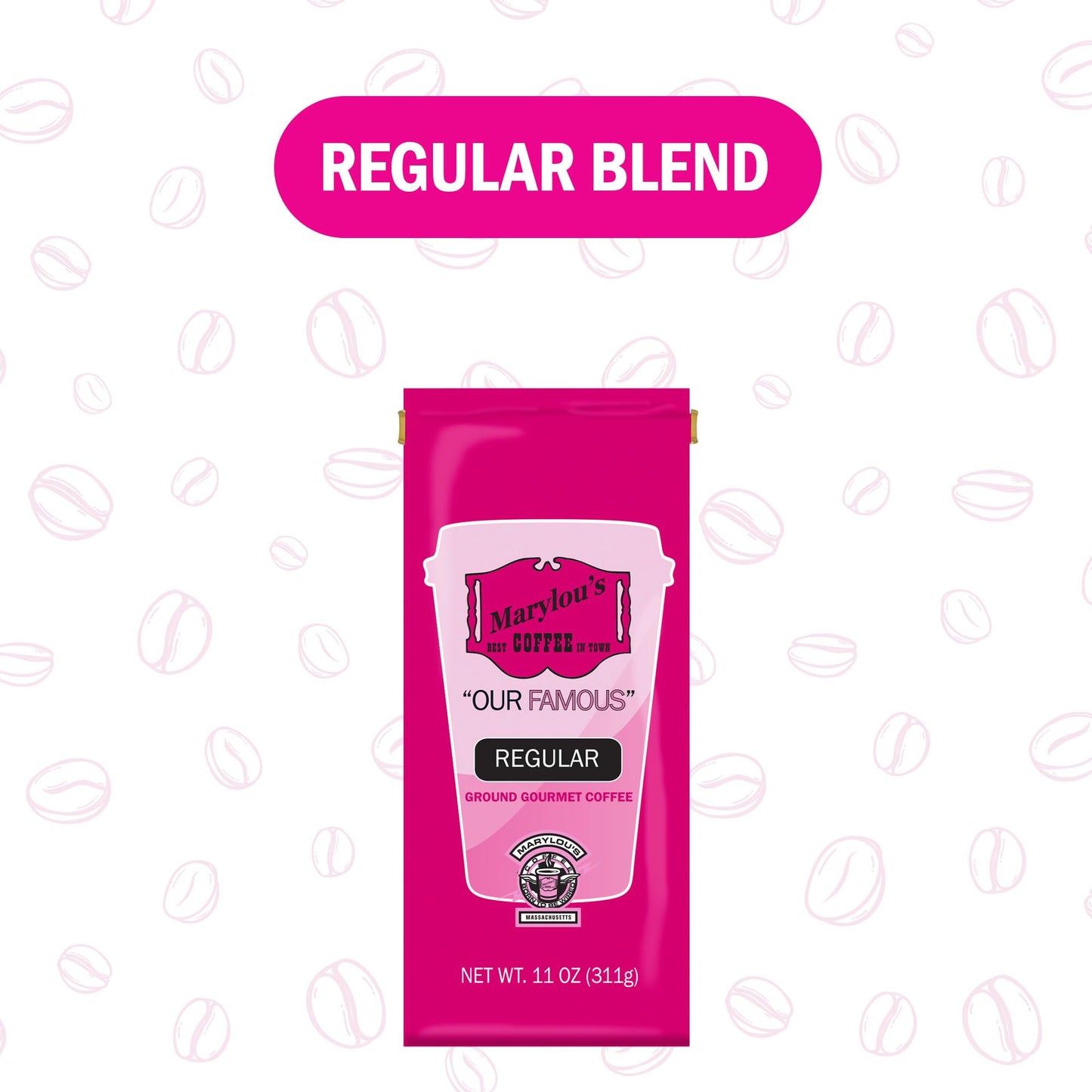 Marylous Coffee Ground Gourmet Coffee Regular Blend 11 oz