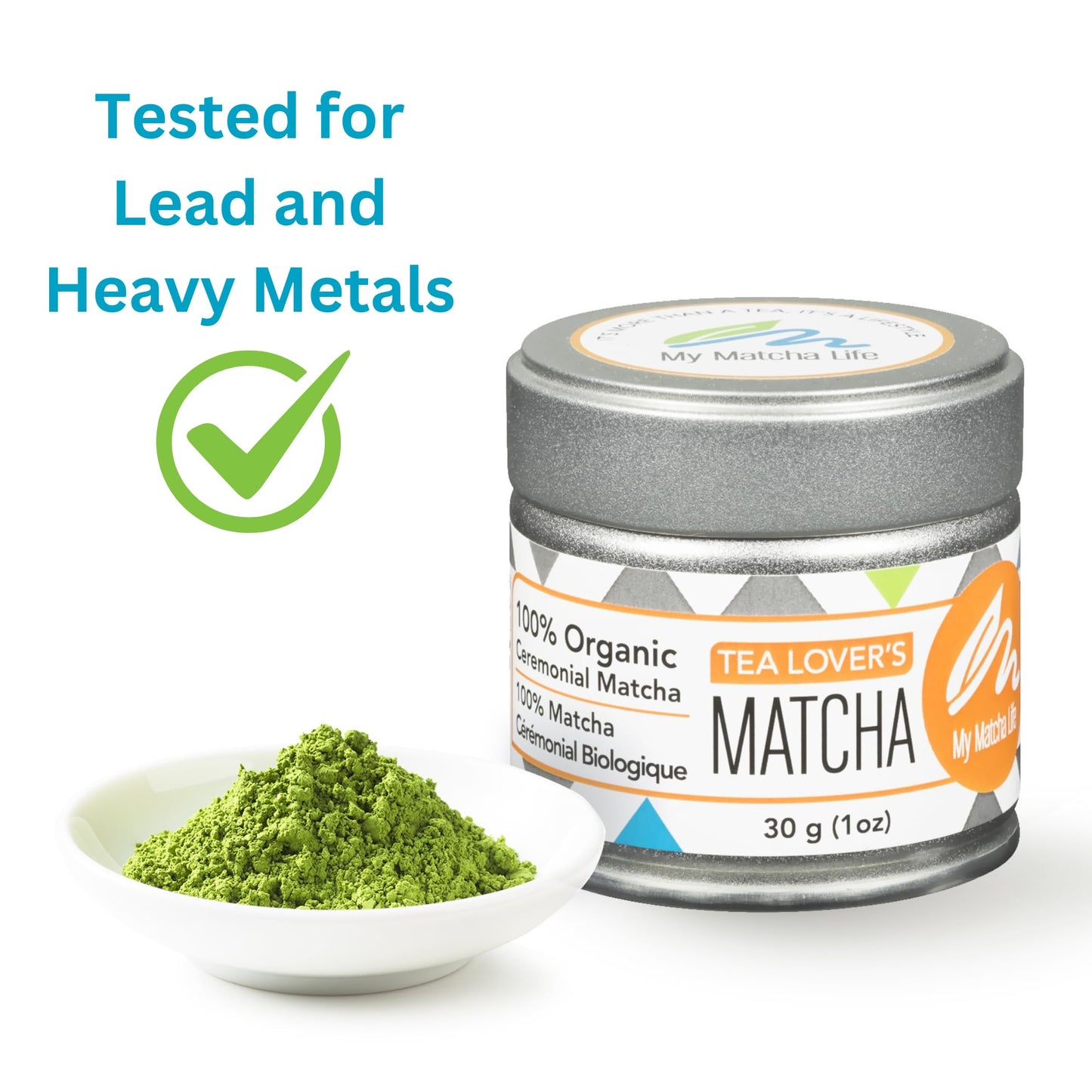 My Matcha Life (1Oz) Tea Lovers Ceremonial Grade Japanese Matcha Vibrant Powder Smooth & Fresh Taste - Calm & Cognitive Improvement - Rich In Nutrients & Antioxidants Vegan, Gluten Free, Organic