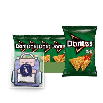 Doritos 6-Pack of Salsa Verde Flavored Tortilla Snack Chips 9.25 oz Bag + 1 Freebie by Lavinia Essentials Brand