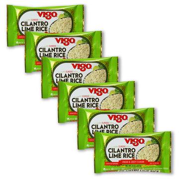 Vigo Authentic Cilantro Lime Rice, Fresh & Zesty Low Fat, 8Oz (Cilantro Lime, 8 Ounce (Pack Of 6))