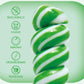 LIDATREE Rainbow Twist Lollipops, Green Apple Flavor, 15-Pack, Individually Wrapped, Perfect for Birthday Parties