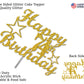 74 Birthday Cake Topper Gold Glitter, Party Decoration Ideas, Premium Quality, Sturdy Doubled Sided Glitter, Acrylic Stick. Made