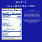 Zesty Z - High Fiber Pita Chip - High Fiber Snacks, 100 Calories Per Serving, Lower In Carbs - Healthy Snacks - Vegan - Great Fo