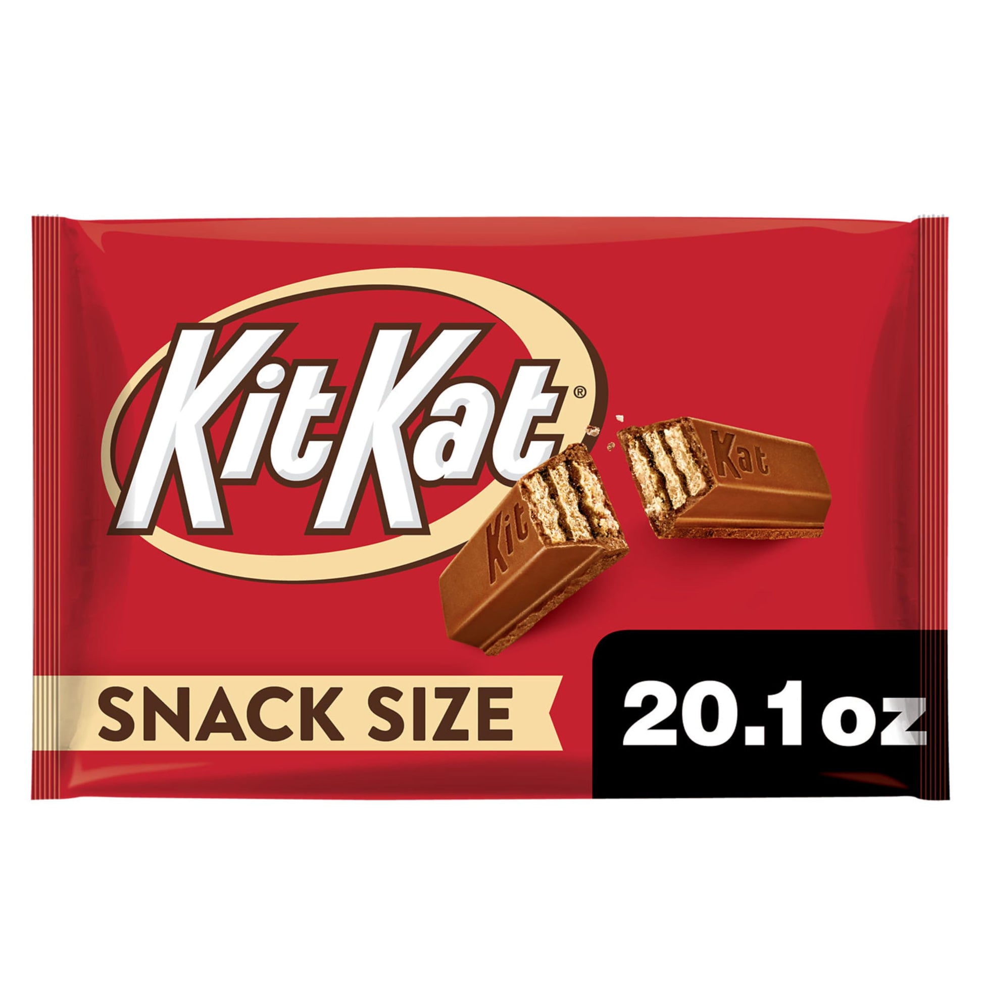 KIT KAT Milk Chocolate Wafer Snack Size, Candy Jumbo Bag, 20.1 oz
