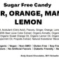 Andy Anand 120Pc Sugar Free Ginger Candy With Great Tasting 3 Flavors Orange, Mango & Lemon. Sweetened With Natural Stevia, Deca