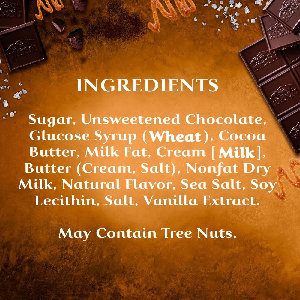 Ghirardelli Dark Chocolate Bar With Sea Salt Caramel Filling, 3.5 Oz Bar