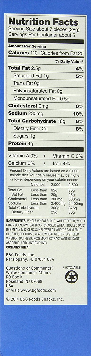 Old London Melba Snacks, Whole Grain, 5.25 Ounce (Pack of 12)