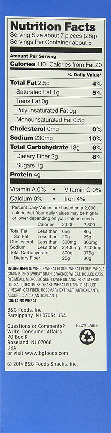 Old London Melba Snacks, Whole Grain, 5.25 Ounce (Pack of 12)