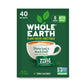 Whole Earth Stevia & Monk Fruit Sweetener, Erythritol, 40 Pack, 2 Ounce