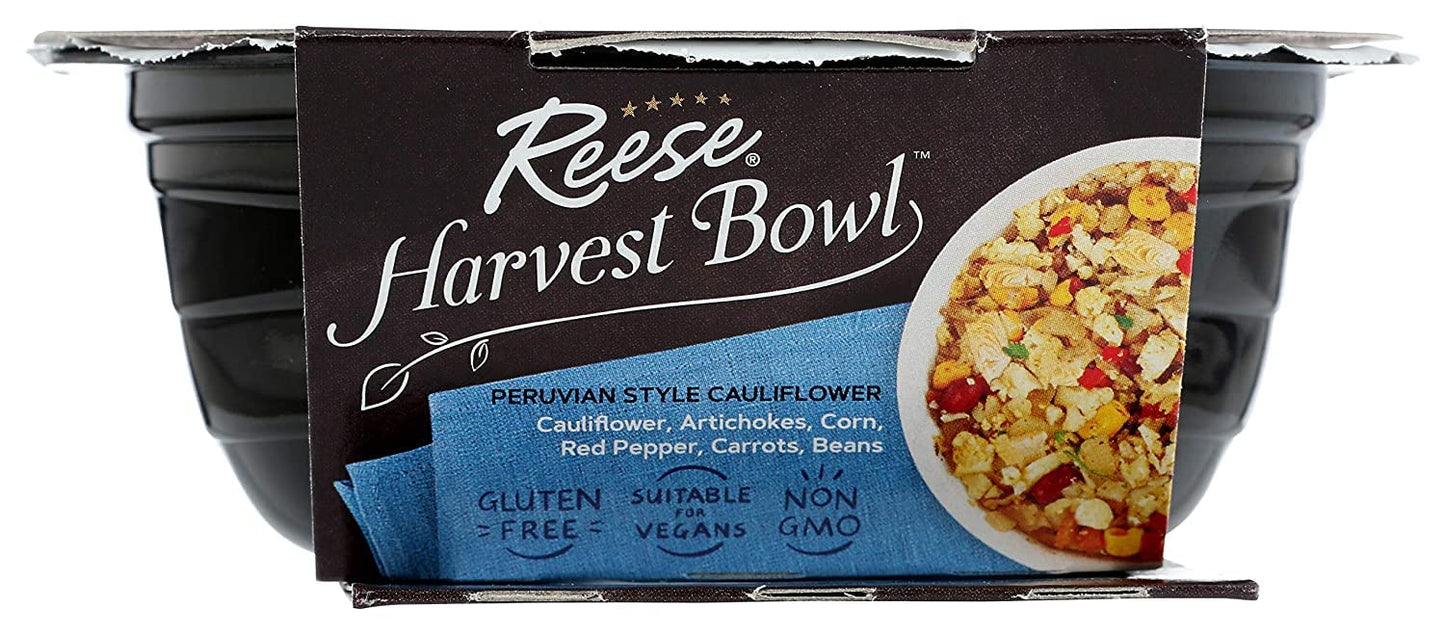 Reese Peruvian Veggie Harvest Bowl | Cauliflower, Artichokes, Corn, Carrots | High Fiber & Low Calorie (Pack Of 8)