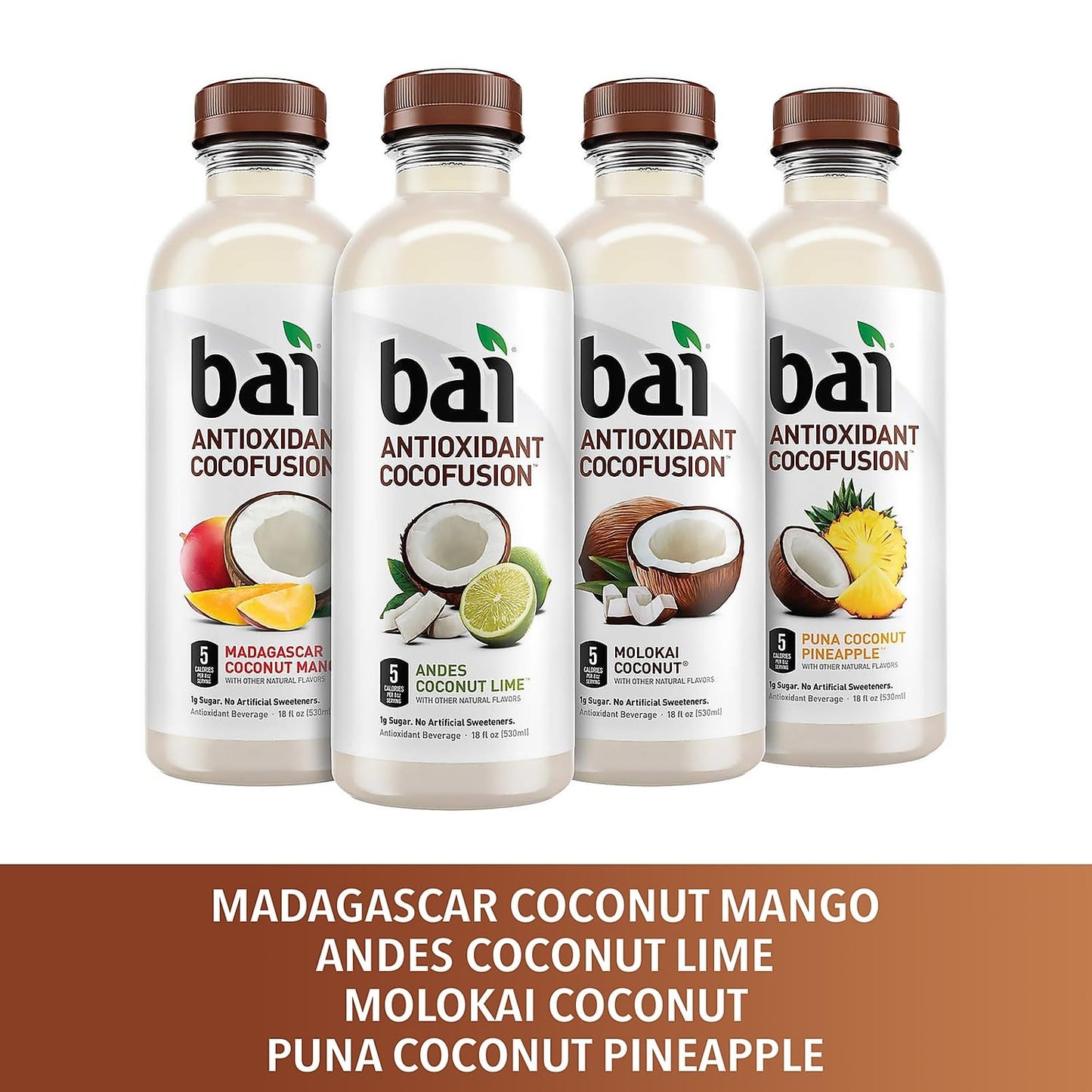 Bai Coco Volcanic Antioxidant Beverage Variety Pack (Pack Of 1) 18 Fl Oz, 270 Fluid Ounce