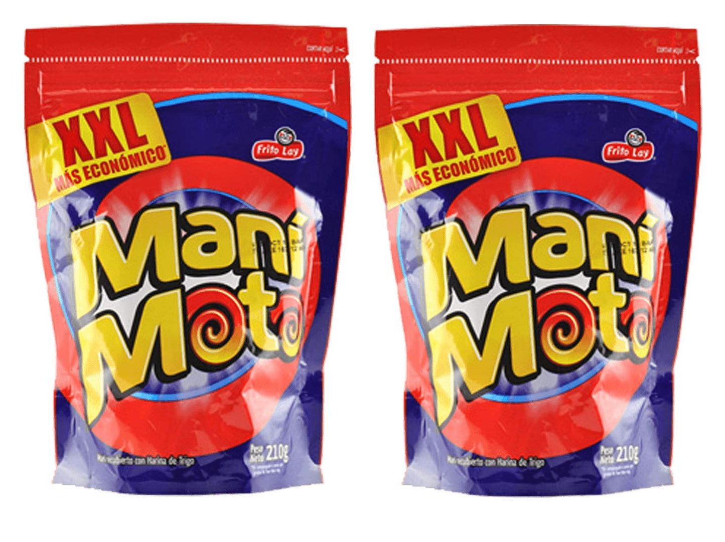 MANI MOTO XXL 210 grs. - 2 Pack. / Coated Peanuts with Wheat Flour 7.4 oz. - 2 Pack.