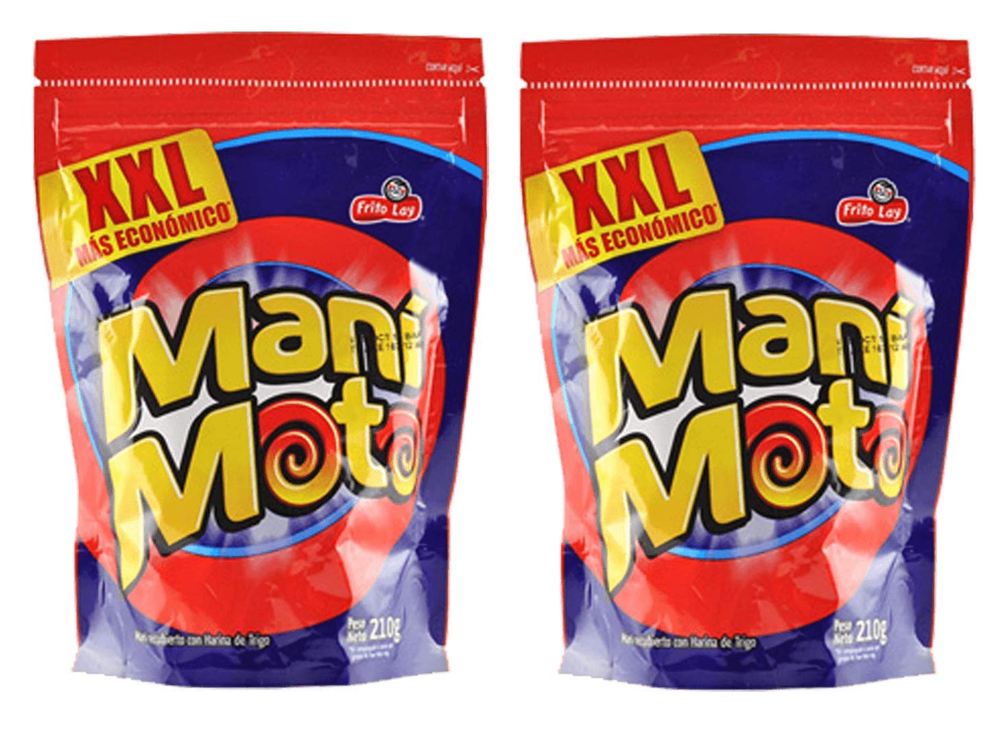 MANI MOTO XXL 210 grs. - 2 Pack. / Coated Peanuts with Wheat Flour 7.4 oz. - 2 Pack.