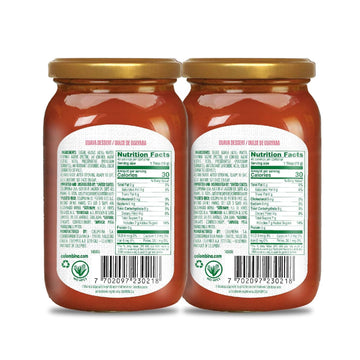 Colombina Guava Dessert Fruit Spread, Exotic Tropical Guava Jelly and Guava Paste Made from Real Fruit, 21.1oz (2 Jars)