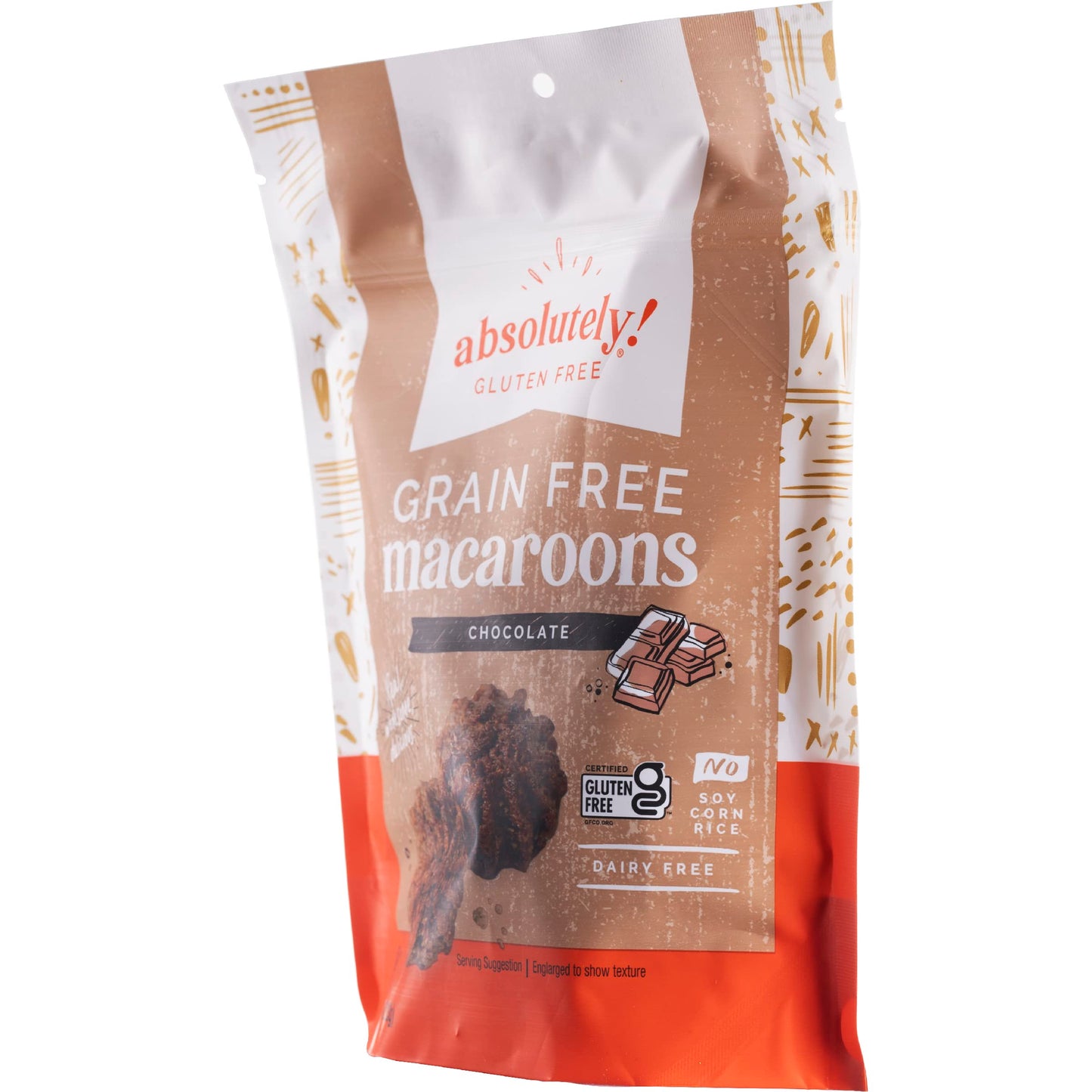 ABSOLUTELY GLUTEN FREE MACAROON COCNT W CHOC DRZ 10OZ