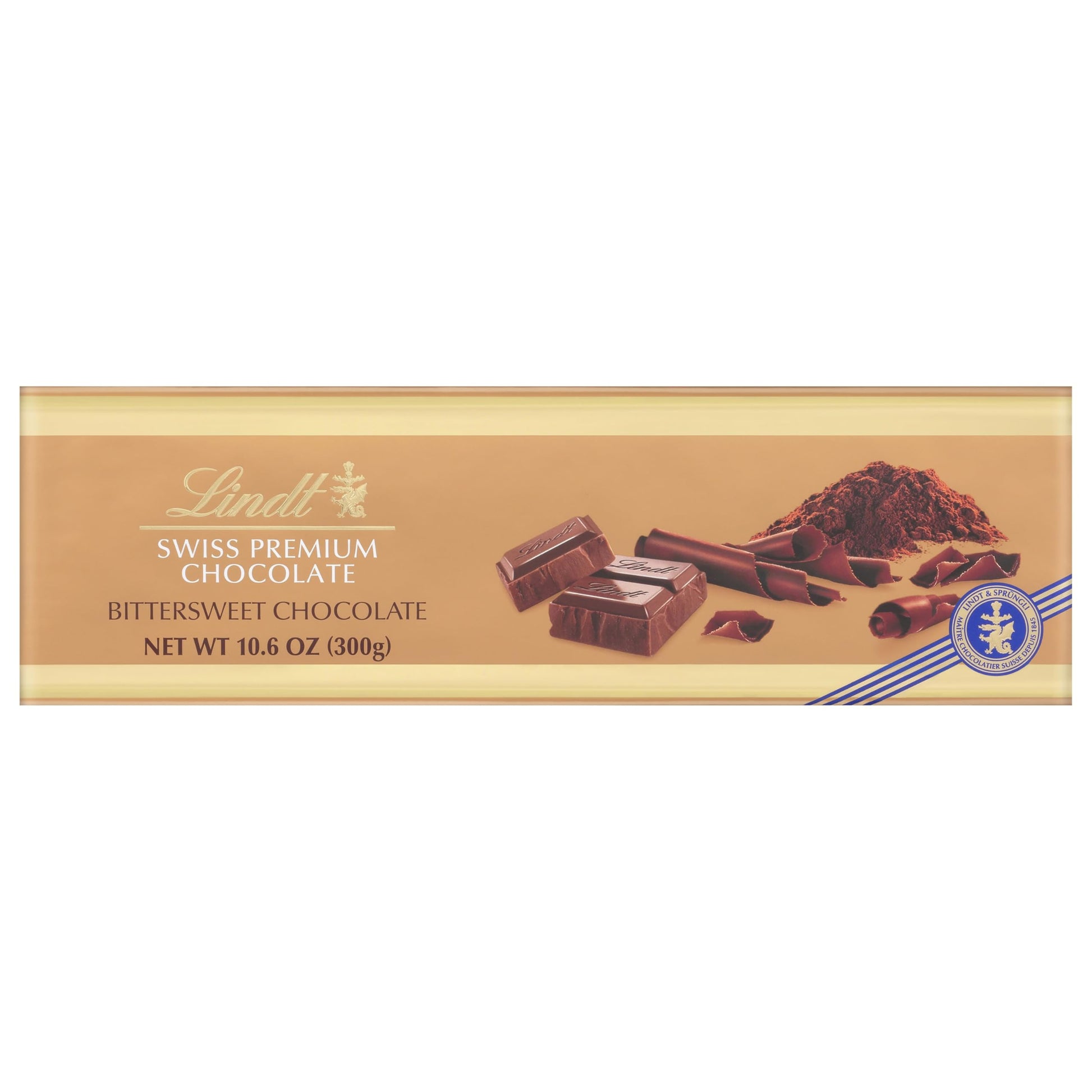 Lindt Swiss Bittersweet Chocolate Bar, 10.6-Ounces Packages (Pack Of 4)
