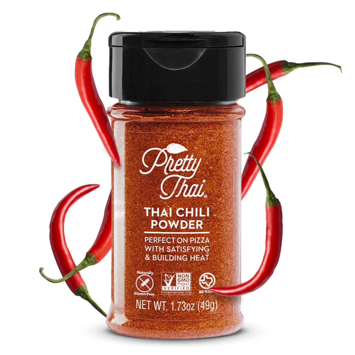 Pretty Thai Chili Powder - 1.73Oz, Pack Of 1 I Chili Seasoning Mix With Dried Thai Chili Flakes, Asian Cooking Spices For Authen
