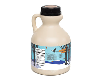 Organic Vermont Maple Syrup - Pure And All Natural - One Pint Jug (16 Oz) - Grade A Amber Rich - From Barred Woods Maple