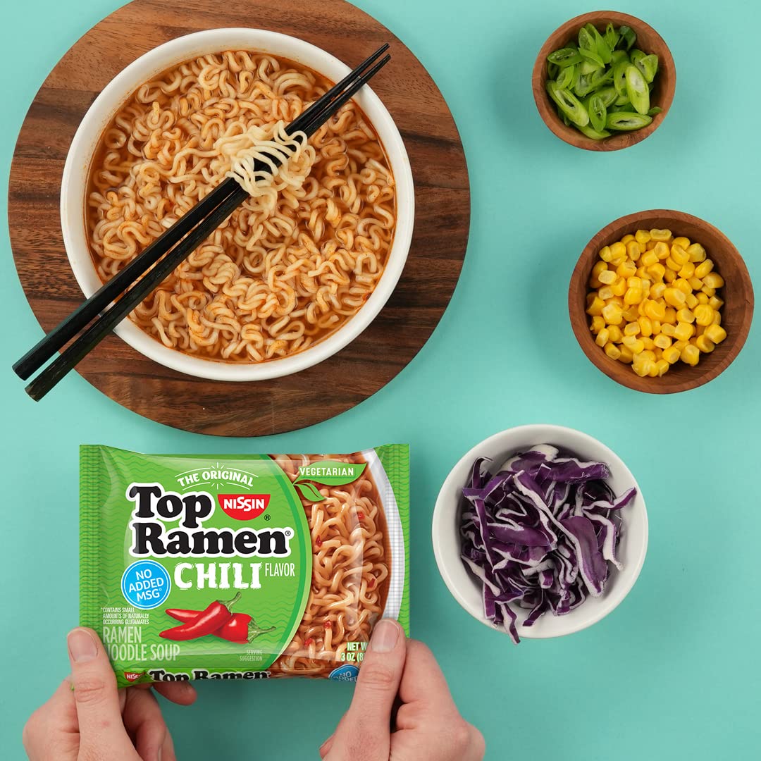 Nissin Top Ramen Chili Flavor Ramen Noodle Soup , 3.0 ounce (pack of 1)