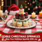 Christmas Jimmies Sprinkles for Cake Decorating,White Red and Green Jimmies Mix,Edible Sugar Holiday sprinkle for Cupcake Topper