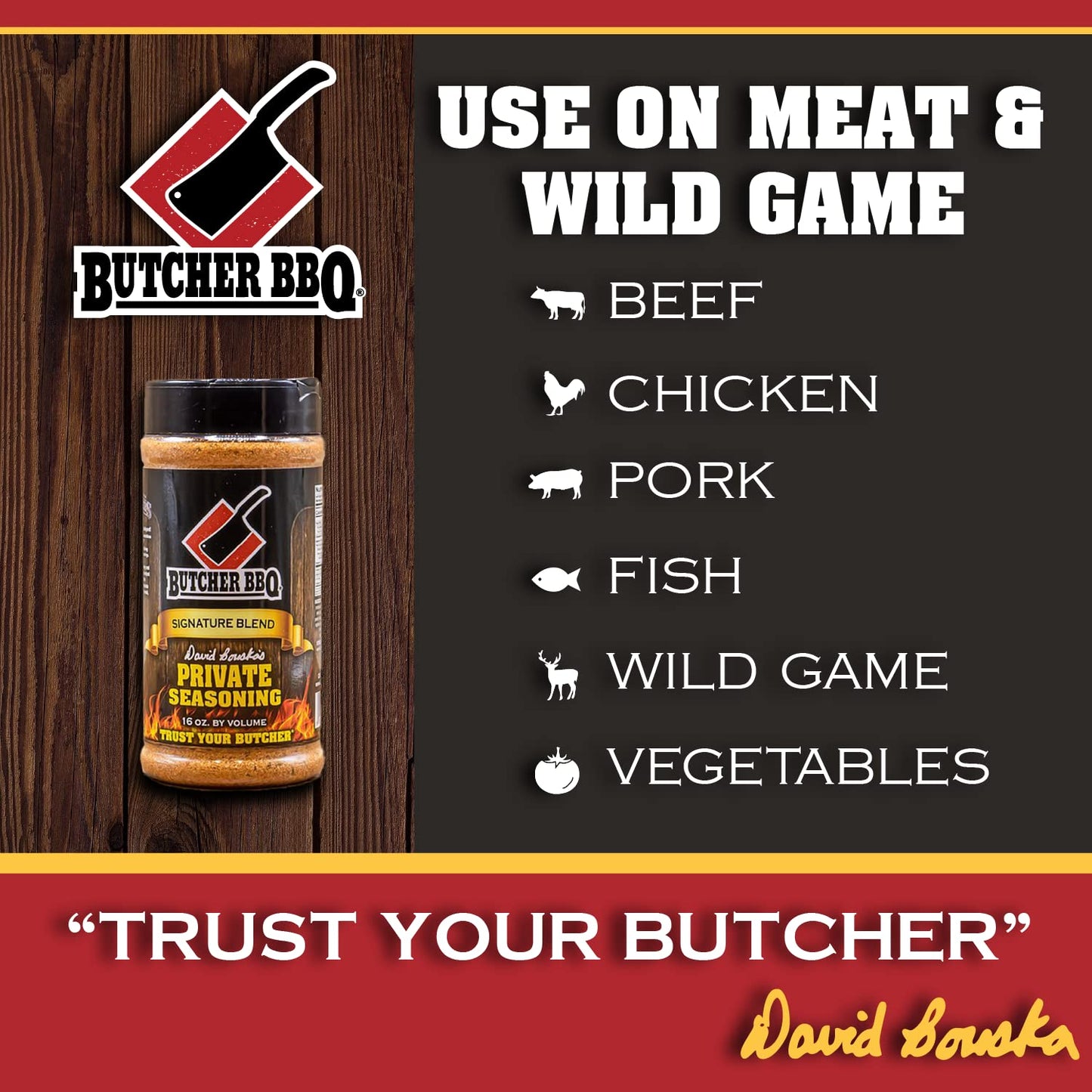 Butcher BBQ Private Seasoning | Grilling Spices | 1 Pound | Orange | Model BB00725