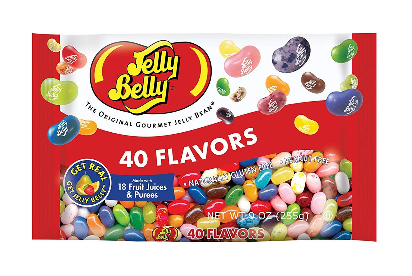 Jelly Belly Jelly Beans, 40 Flavors, 9 oz Pack, Blue and Lime