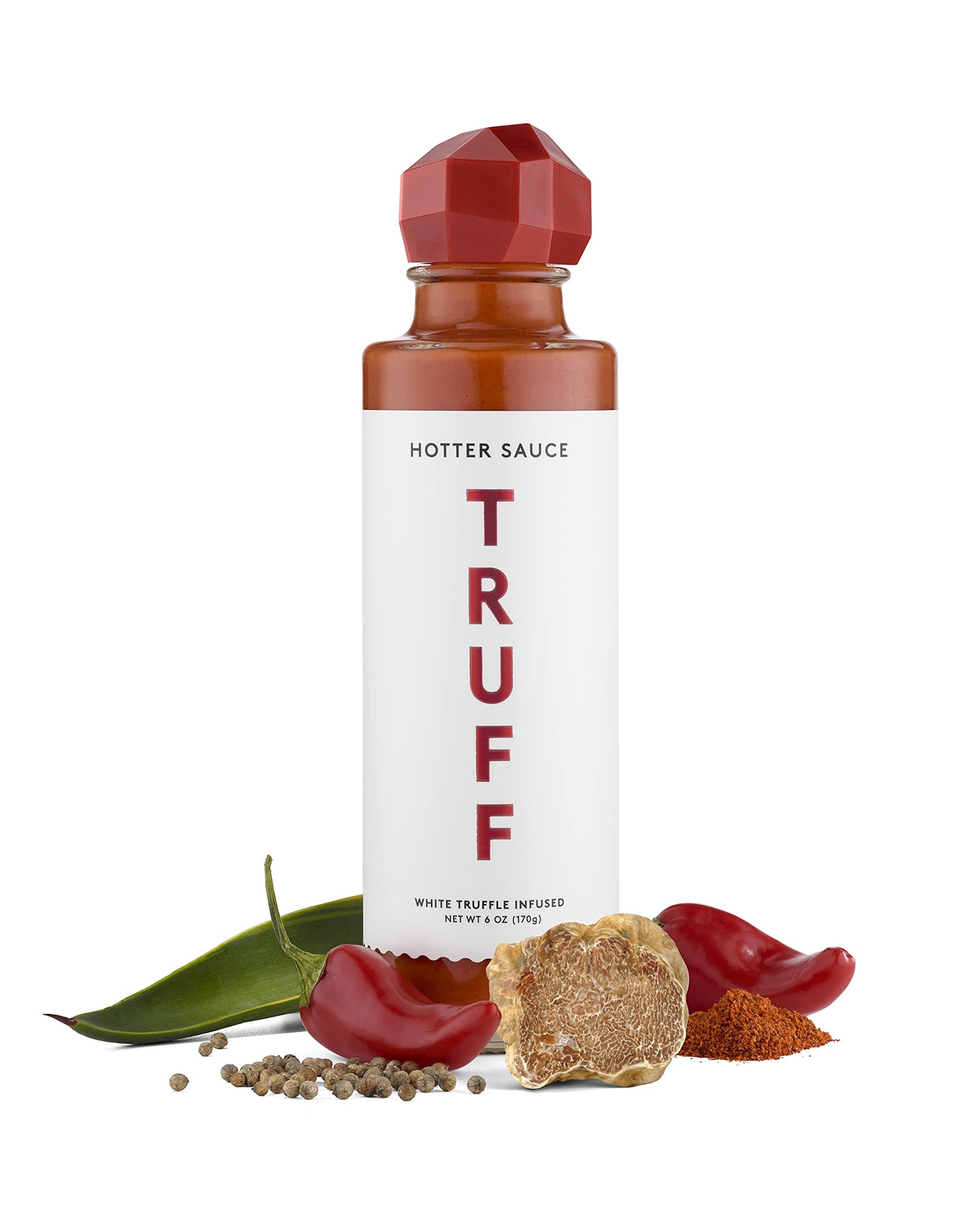 TRUFF Hot Sauce with White Truffle & Jalapeño, 6 oz, Pack of 1, More Heat & Agave Nectar