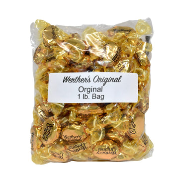 Bulk Werthers Original Hard Candy | Bulk Candy Individually Wrapped | Werthers Caramel Candy | 1 Lb Individual Flavor Bag | Ships In An Aromatik™ Resealable Pouch (Orginal Caramel)