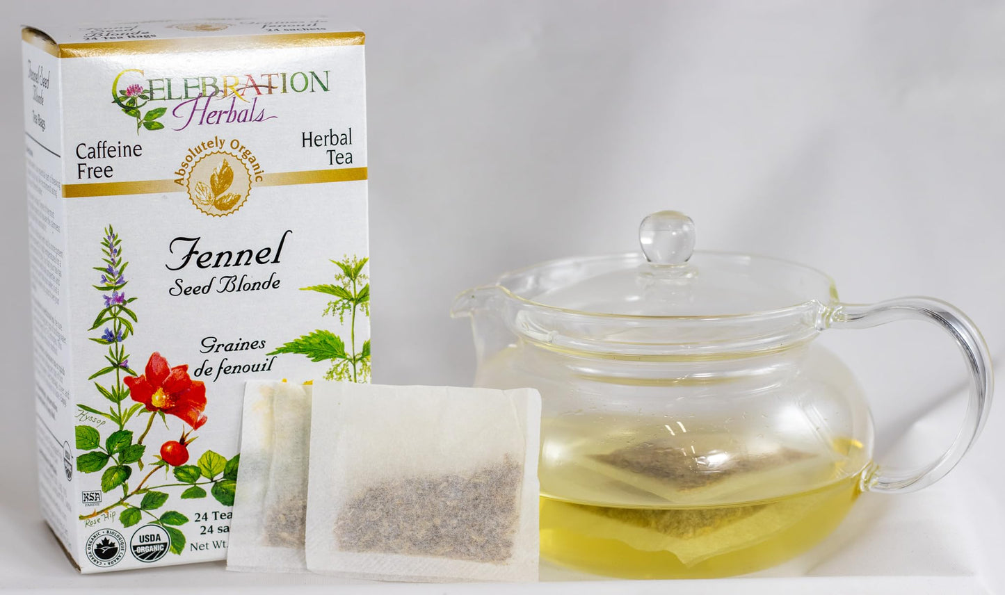 CELEBRATION HERBALS Fennel Seed Blonde Tea Organic 24 Bag, 0.02 Pound