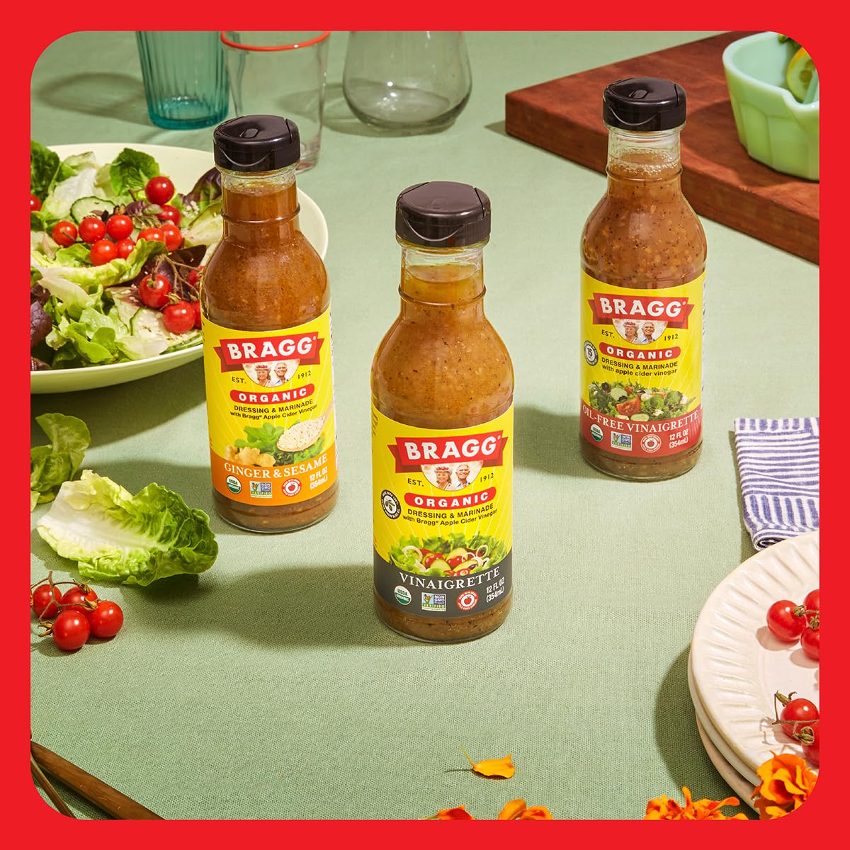 Bragg Ginger And Sesame Salad Dressing, 12 Fluid Ounce - 6 Per Case.