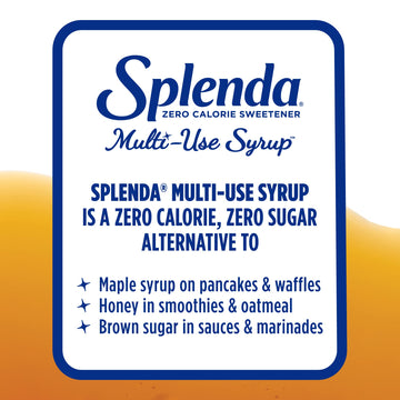 Splenda Multi-Use Allulose Syrup, Zero Calorie, Sugar Free Substitute For Maple Syrup, Honey, Agave And Brown Sugar, 8Oz Bottle
