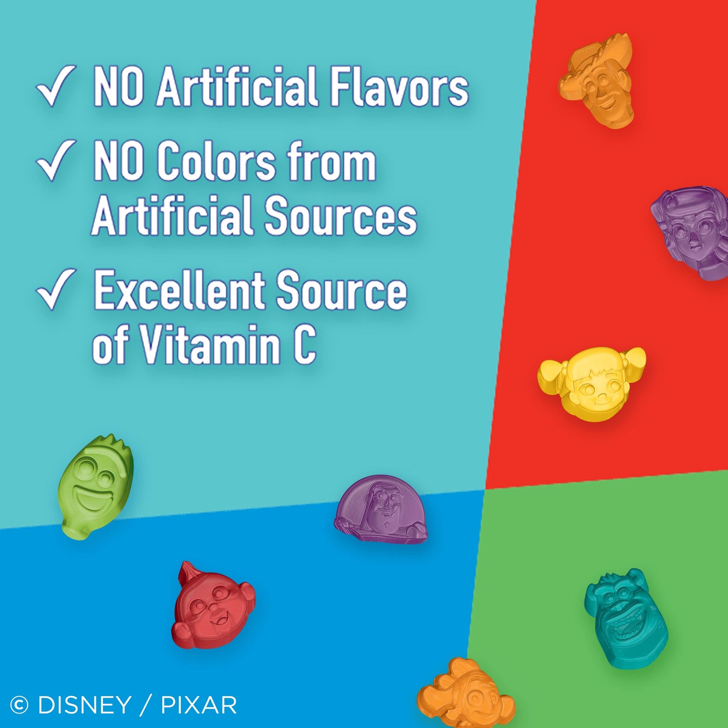 Betty Crocker Disney Pixar Fruit Flavored Gummy Snacks, 10 Count Pouches