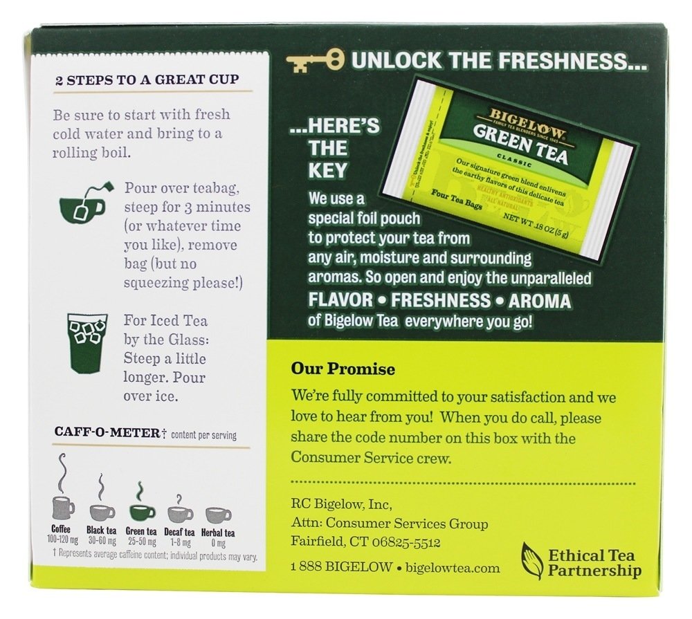 Bigelow Tea Classic Green Tea, 40 Count (Pack of 6), Model CBG-046-B, Unopened