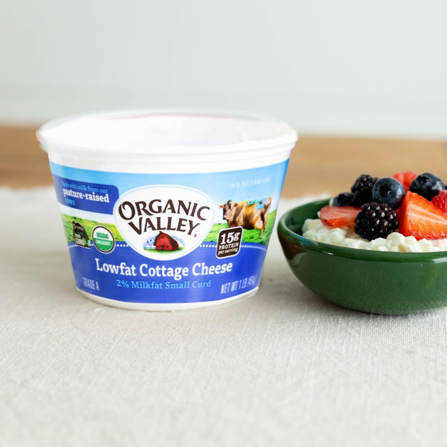 Organic Valley, Organic Low Fat Cottage Cheese, 16 Ounce