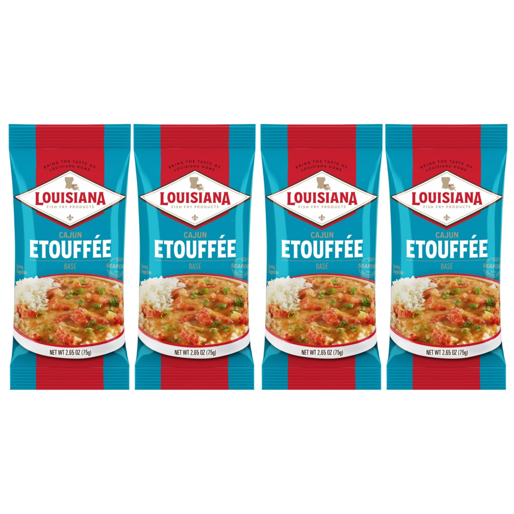 Louisiana Fish Fry Cajun Etouffee Base Mix, 2.65 oz. (Pack of 4) - Easy to Prepare Authentic Cajun Flavor at Home