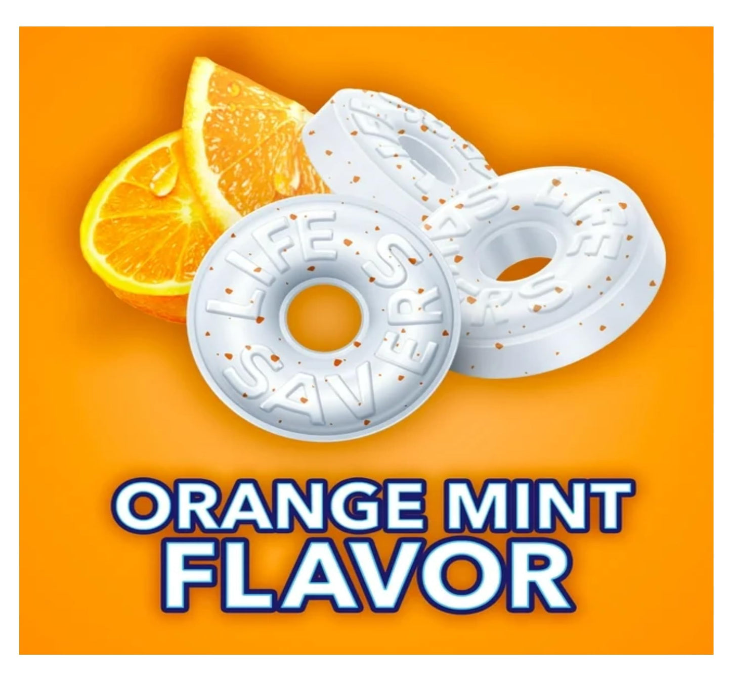 Life Savers Orange Mints - Pack of 4 - Individually Wrapped Orange Flavored Mints - Perfect for on the go Snacking - Great for Sharing