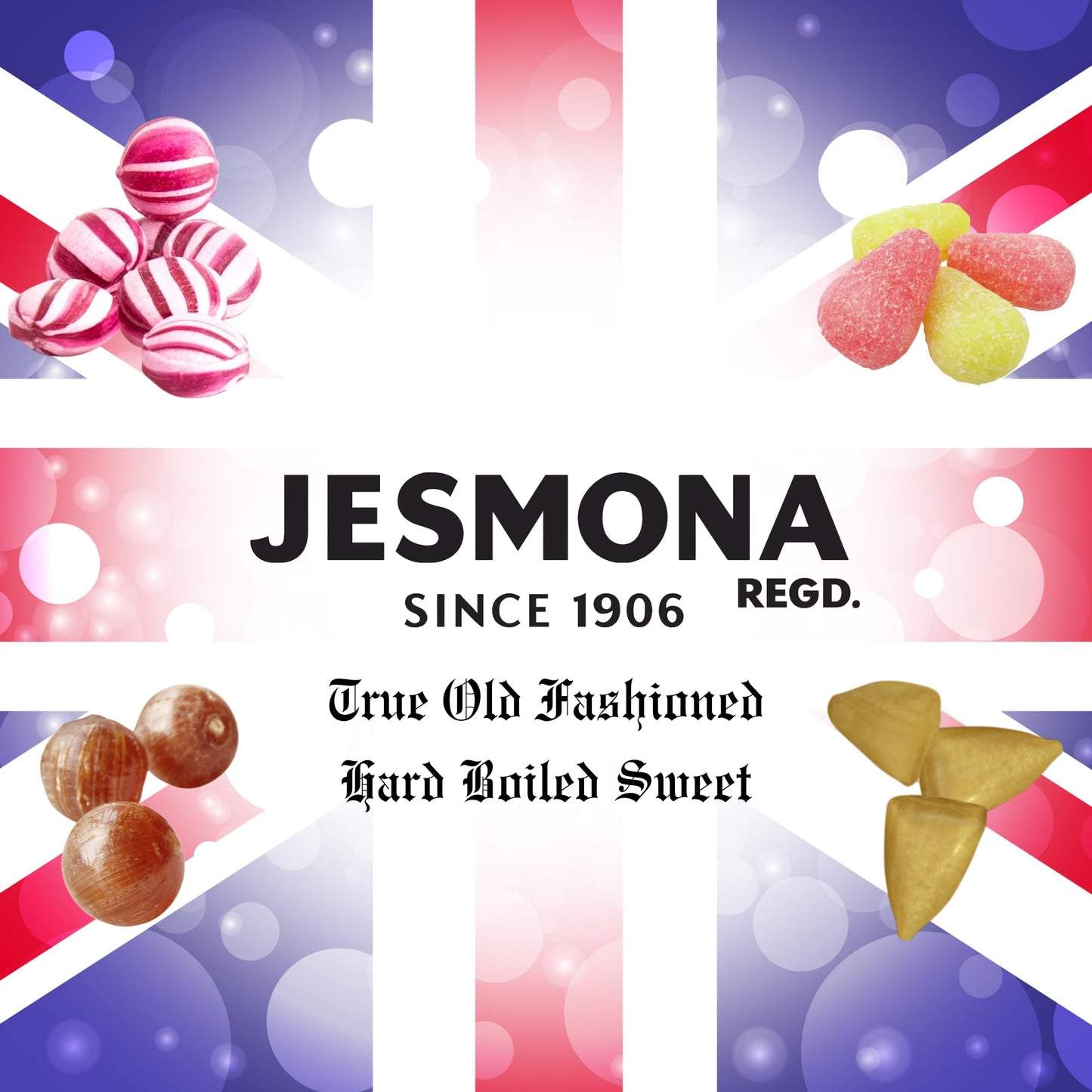 Jesmona Licorice & Blackcurrant Candy | British Hard Boiled Sweets Tin | Traditional Candy From England | Imported From Uk | Classic Gift For Scottish Food Lovers | 8.82 Oz (250G)