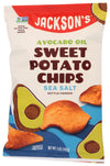 Jacksons Chips Sweet Potato Chips Avocado Oil Sea Salt Flavor Kettle Cooked, Vegan, Gluten Free, Non GMO, Paleo and Kosher Frien