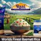 Rani Platinum White Basmati Rice Extra Long Aged 48Oz (3Lbs) 1.36Kg Pet Jar ~ All Natural | Gluten Friendly | Vegan | Indian Ori
