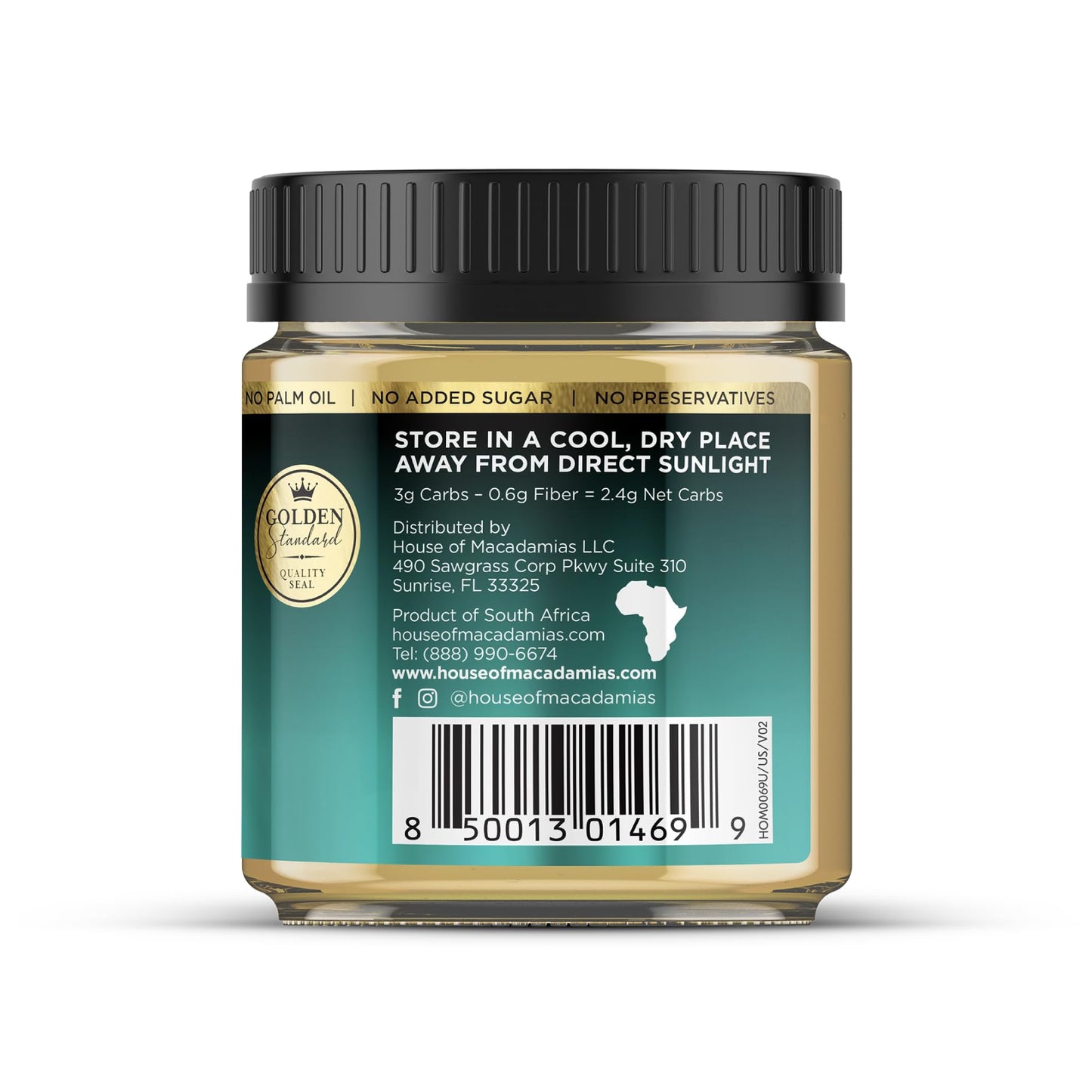 House of Macadamias Macadamia Nut Butter - All Natural, Keto, Vegan, 8.8oz, No Added Sugar, No Palm Oil